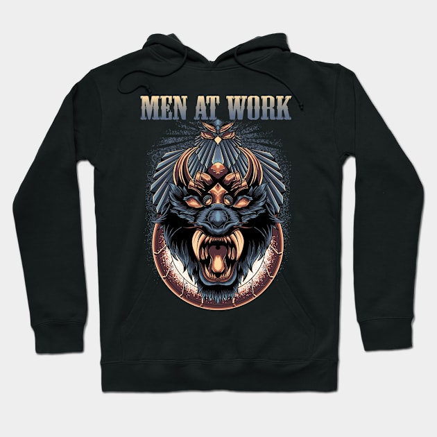 WORK AT THE MEN BAND Hoodie by Roxy Khriegar Store